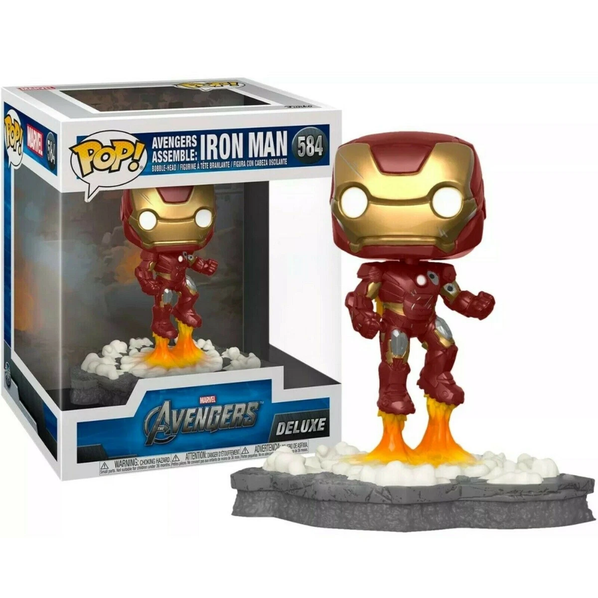 🔥Funko Pop! Deluxe Marvel Avengers Assemble Iron Man 584 Amazon
