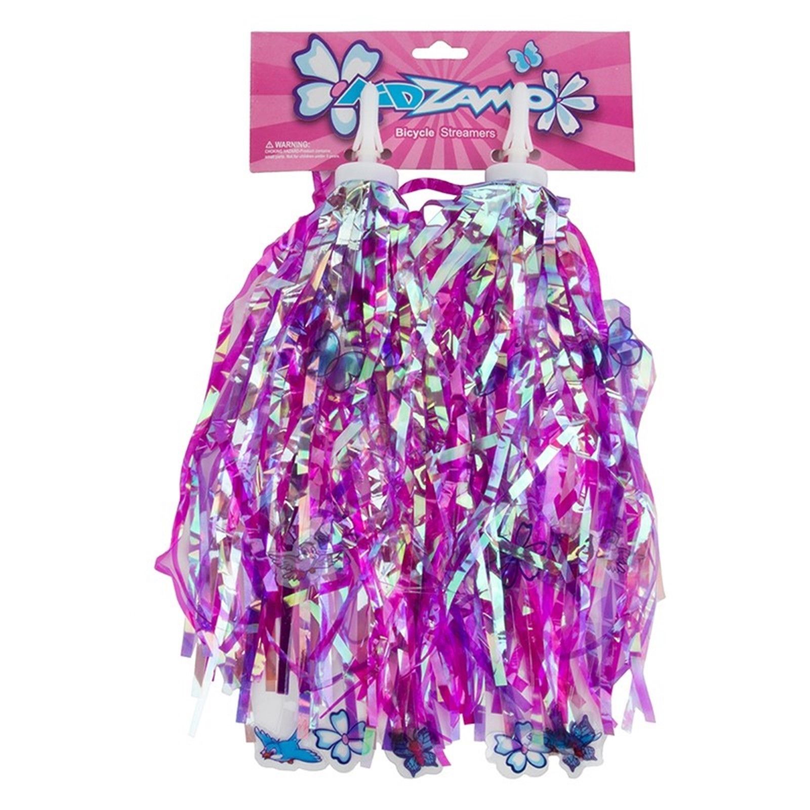 Bike Tassel Streamer  Handlebar Pink & Purple Butterfly, Flowers Etc By Kidzamo