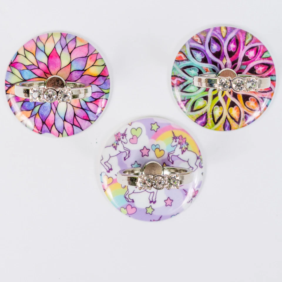 Universal 360° Cell Phone Finger Ring Smartphone Kickstand Car Mount Holder - Image 3 of 4