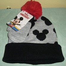 Mickey Mouse Toddler Boys Hat Mitten Set 2T - 5T Disney Junior NWT