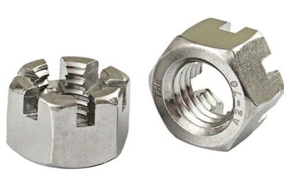 Stainless Steel Slotted Hex Castle Nut Select Size + Fine Thread