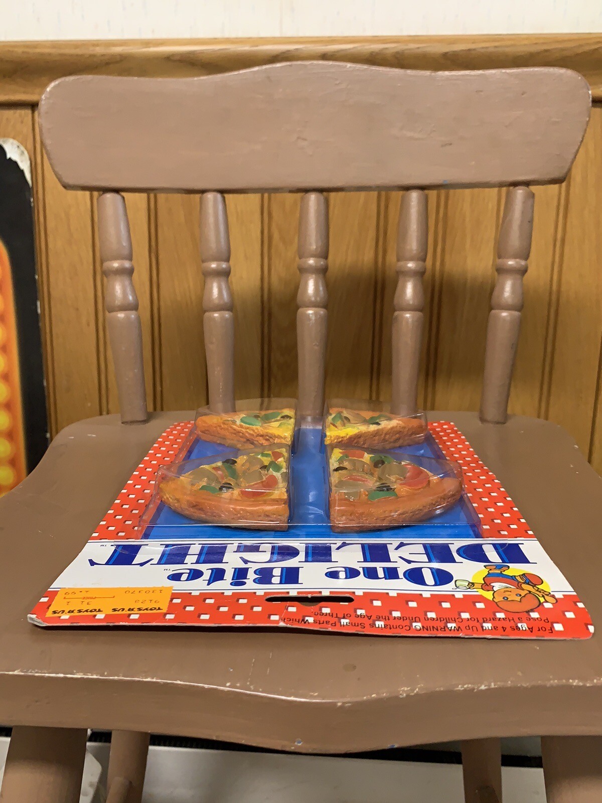 Vintage 1993 MTC PLAY FOOD Realistic Pizza Hut Style SEALED! Toys R Us Sticker!