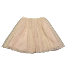 Cat and Jack Girls' Dressy Pull On Skirt Size Medium 8 Pink and Gold
