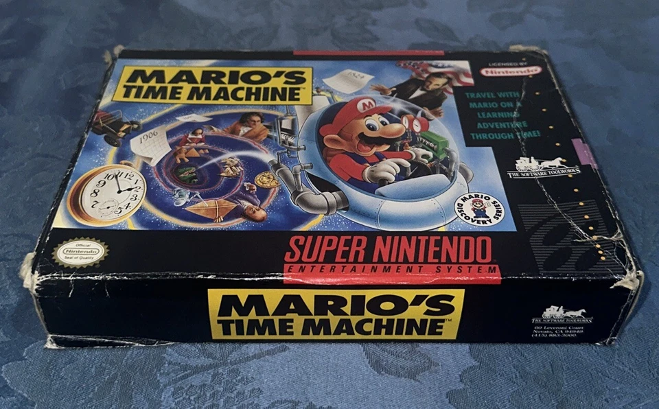 Mario's Time Machine Super NES Nintendo SNES Game Box + Manual Only No Game - Image 2 of 4