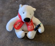 RARE Coca-Cola Plush Polar Bear GIVE LIVE LOVE COKE New Coca-Cola Bottle Vintage
