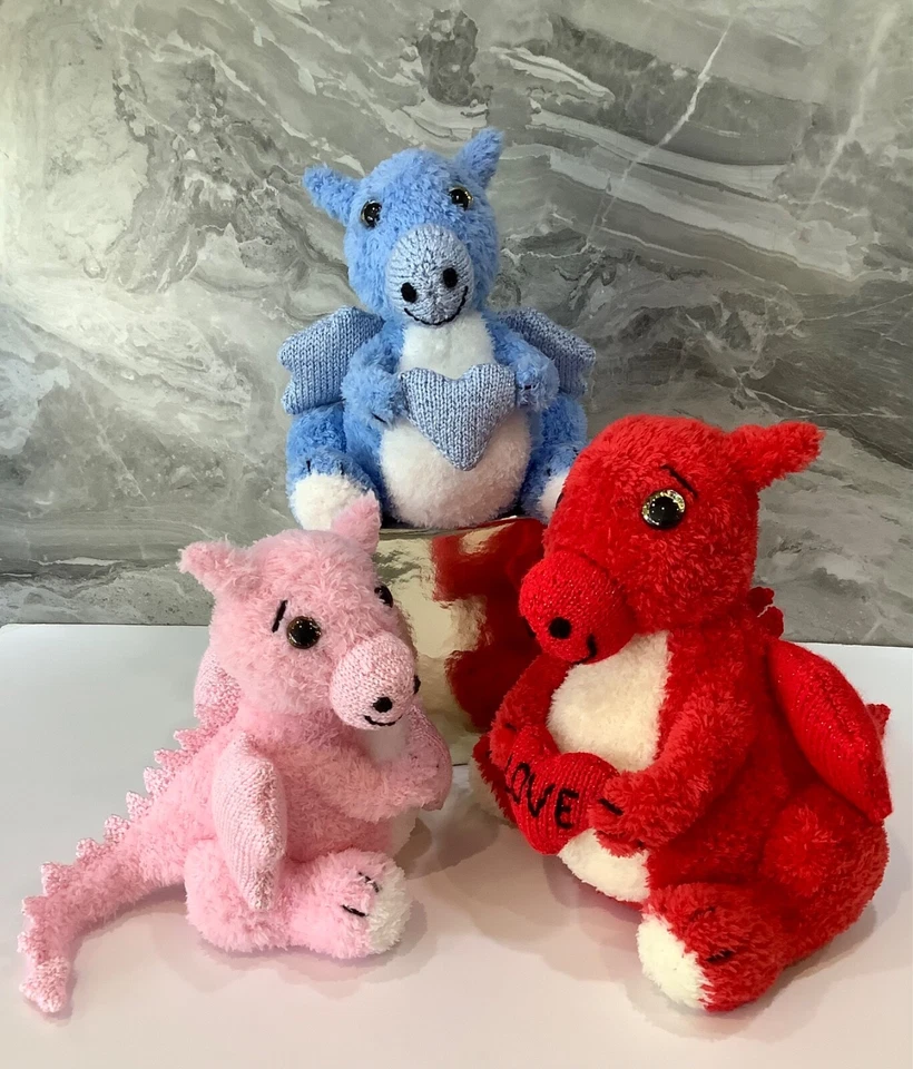 CAROL CONNELLY KNITTING PATTERN - Dragon Soft toy - 2 sizes - King Cole Truffle yarn