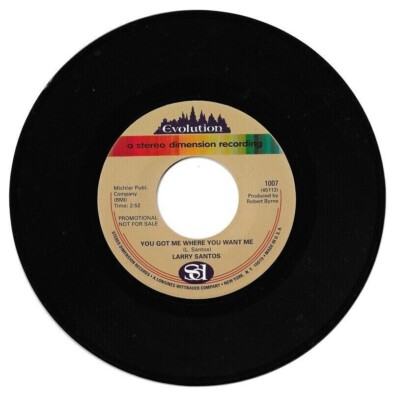 45Re LARRY SANTOS ''You Got Me Where You Want Me/Tomorrow Without Love'' Top Class