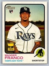 Wander Franco 2022 Topps Heritage Error Short Print RC Tampa Bay Rays #347