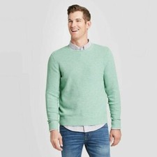 Men's Light Weight Crew Neck Sweater - Goodfellow Co - Spray Green - XL