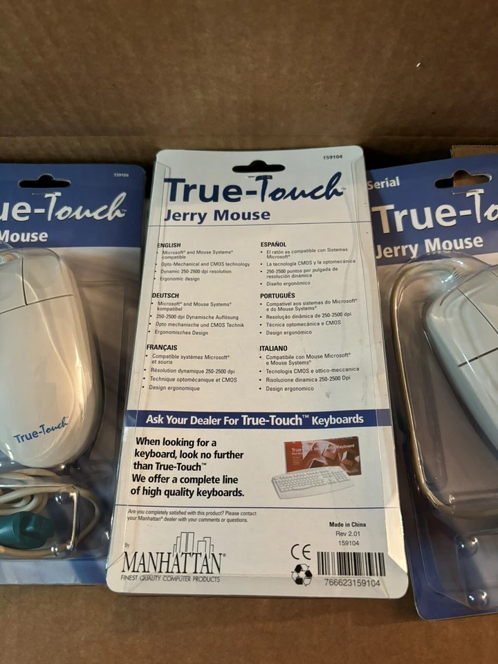 True-Touch Jerry Ball Mouse  Serial Connector - Vintage 3 Button - Image 2 of 3