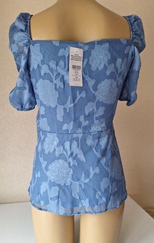 Lipsy Peplum Style Top Size 18 Blues - Picture 3 of 4