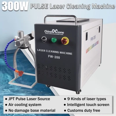 CNCZONE 300W JPT YDFLP-CL2-300-5-A Laser Pulse Laser Cleaning Machine For Cleaning Wood