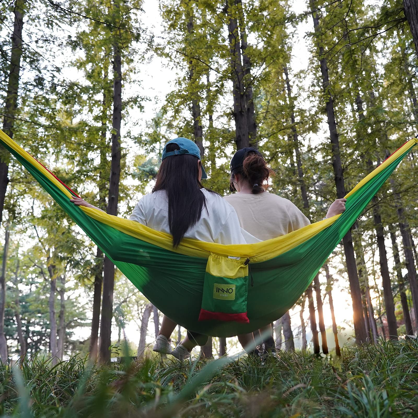 INNO Stage Camping Hammock - Portable Hammocks Double with 2 Tree Straps, Lig...