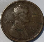 1912-S Lincoln Wheat Cent 1C BN - Fine #2106