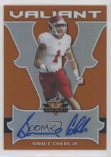 2018 Leaf Valiant Orange 16/35 Simmie Cobbs Jr #BA-SC1 Auto m2c