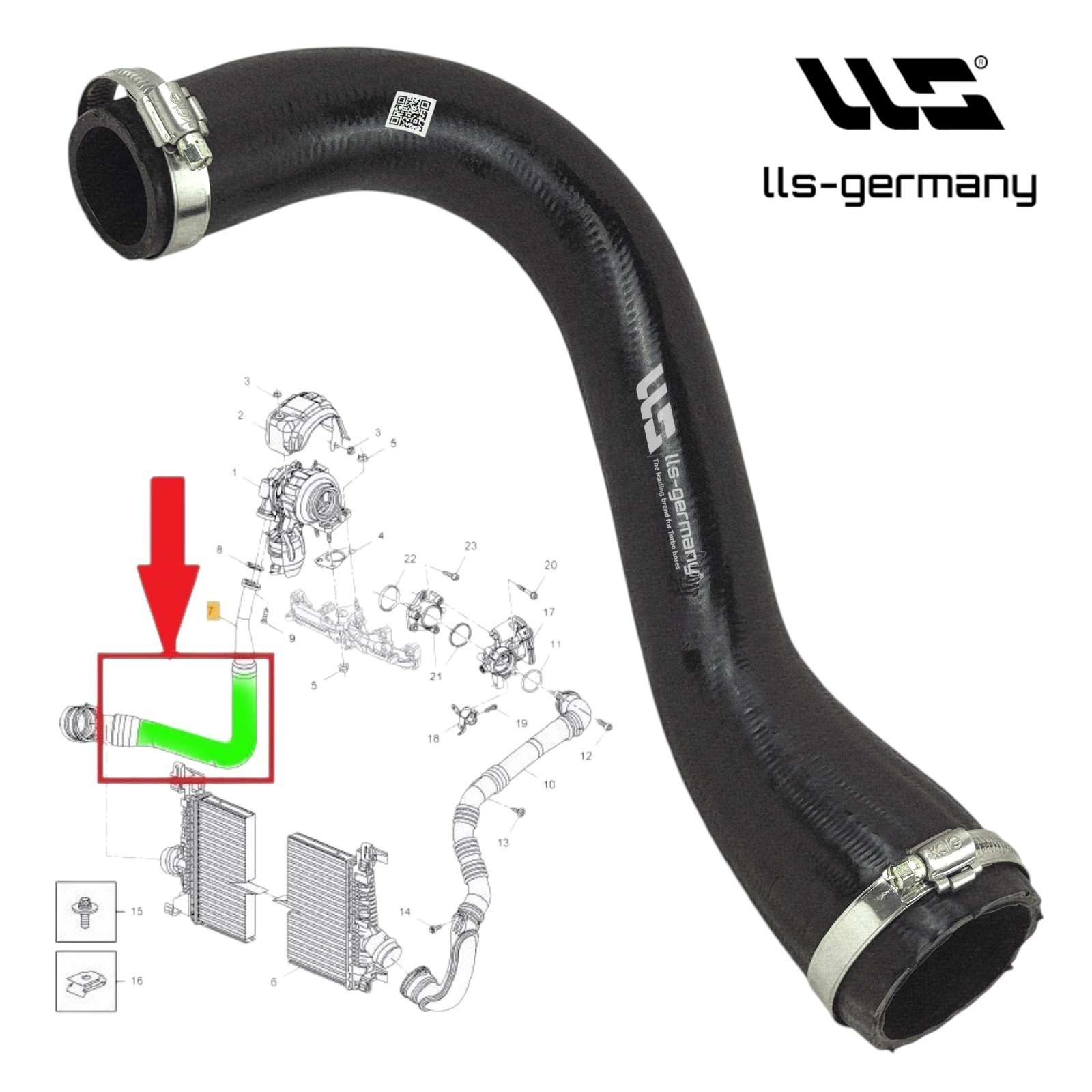 Turboschlauch Charge Air Hose Druckschlauch For Opel Zafira Tourer C P12 1.4