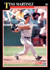 Tino Martinez 1991 Score #798 Seattle Mariners FREE SHIPPING AutographDen