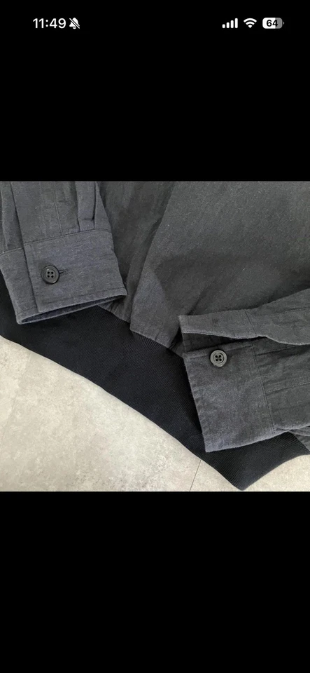 MARGARET HOWELL MHL。 棉长袖套衫衬衫炭黑色 M 码二手 — 第 3/4 张图片