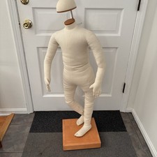 Bendable Full Body Kids Size 6-7 Mannequin Canvas With Woden  s Stand Read