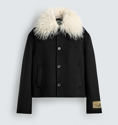 Zara x Harry Lambert x Disney Short Combined Coat Black Size Large