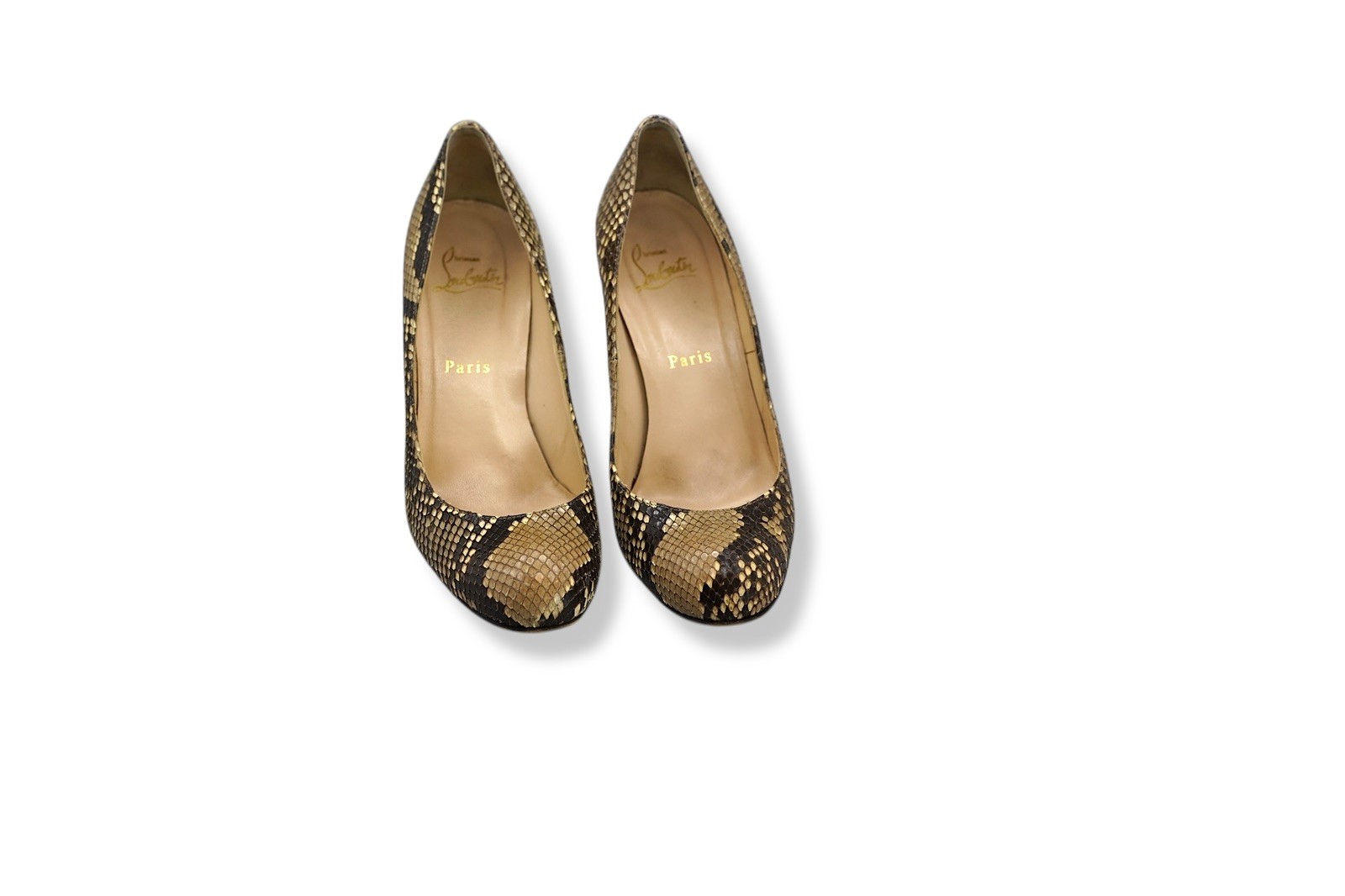 Christian Louboutin Simple Pump 100 Python Heels … - image 2
