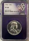 1962 50c Franklin Half Dollar - Proof ~ NGC PF68