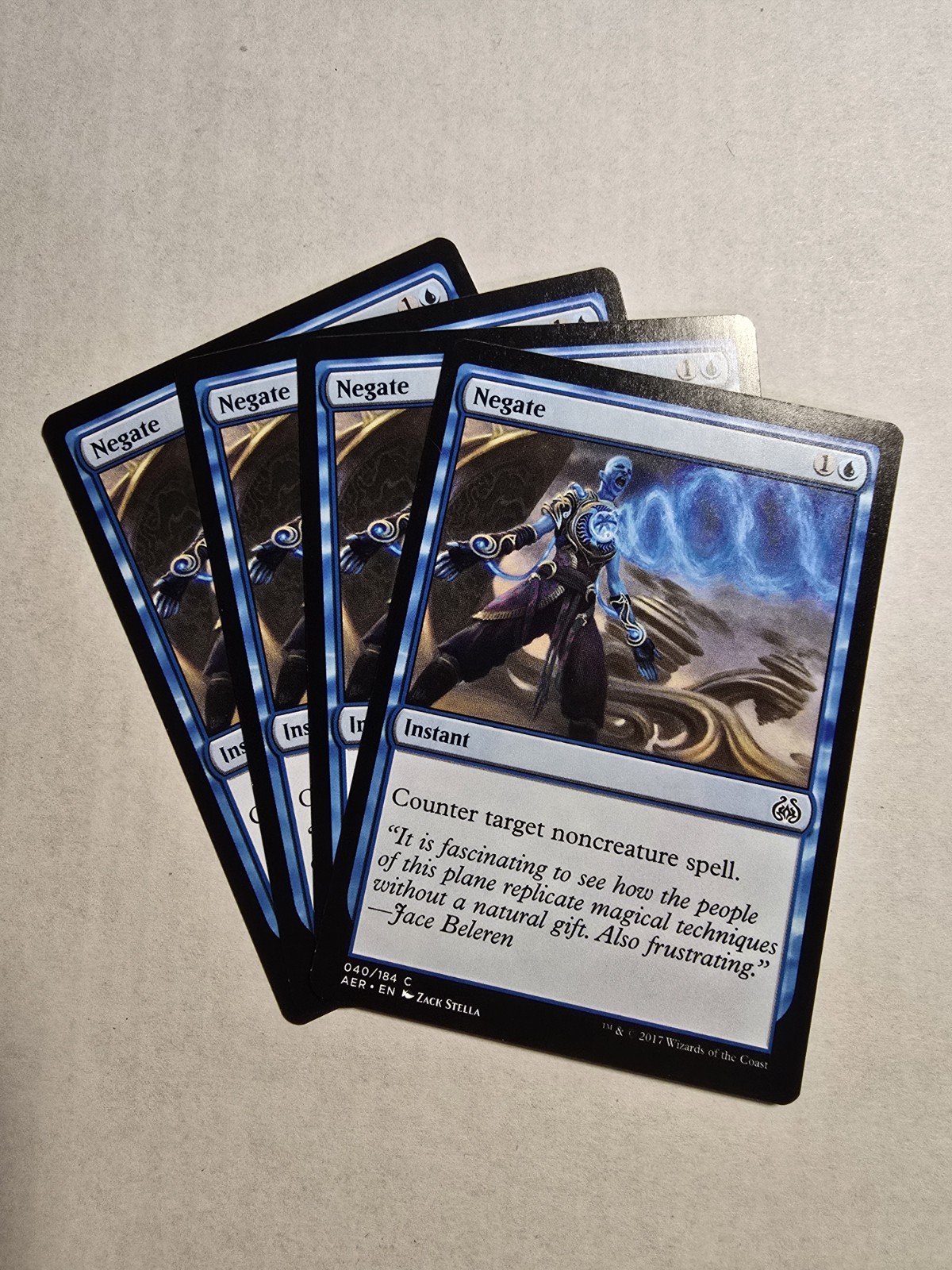 Negate x4 Aether Revolt 4x Playset Magic the Gathering MTG