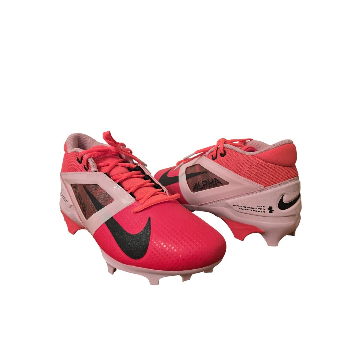 Nike Alpha Menace 4 Pro NRG Racer Pink Grey Football Cleats  display picture 2