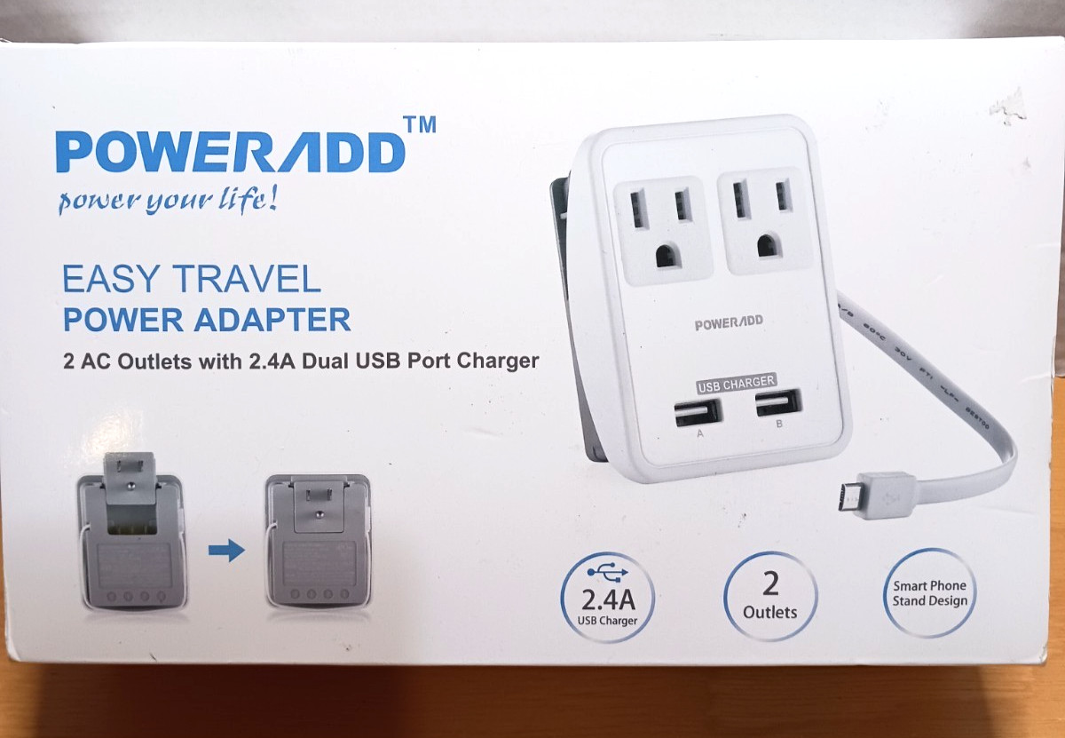 - 2 Ac Outlets - 2 Usb Adapters 2.4a - New