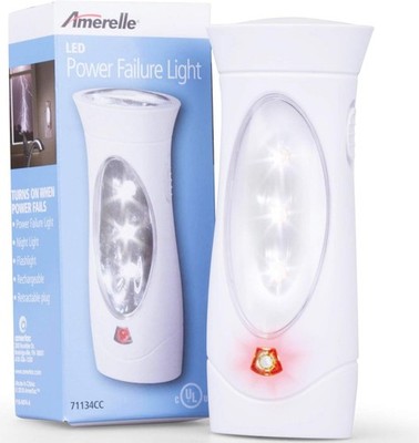 Amerelle LED Emergency Lights For Home Power Failure   Triple Function Power F