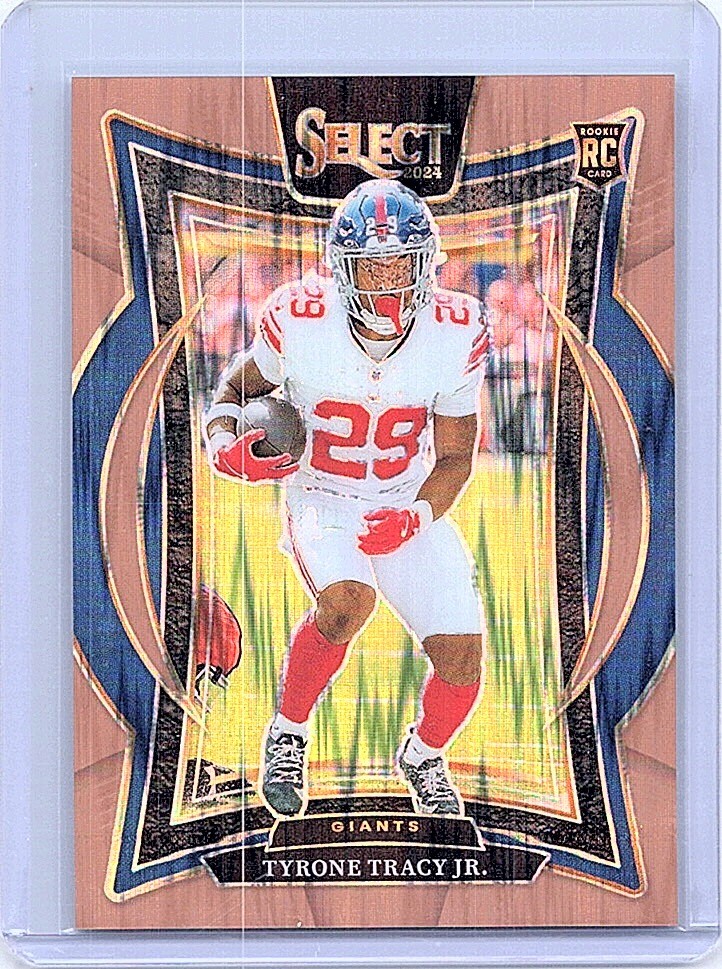 2024 Panini Select #61 Tyrone Tracy Jr. Copper Prizm Shock #/299
