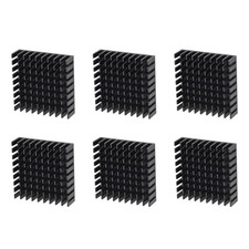 6 Pack 10x35x35mm Aluminum Alloy Electronic Cooler Radiator with Thermal Paste
