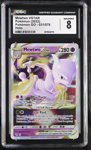 Pokemon Mewtwo VSTAR #31 Pokemon GO Japanese 2022 CGC 8