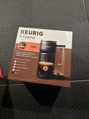 Keurig K-Crema Single Serve Pod Coffee Machine Black 72 oz Removable Tank K-Cup