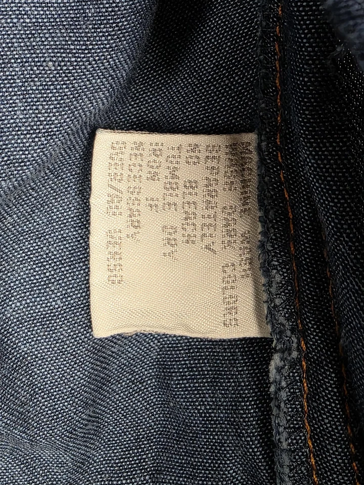 Vintage Liz Claiborne Denim Jumpsuit Womens Medium Blue Button Drawstring 80s - Image 4 of 4