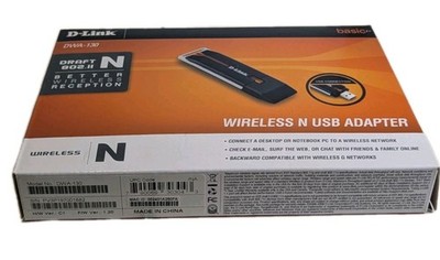 D-Link DWA-130 Wireless N USB Adapter WiFi Network Dongle USB 2.0 w/ Box