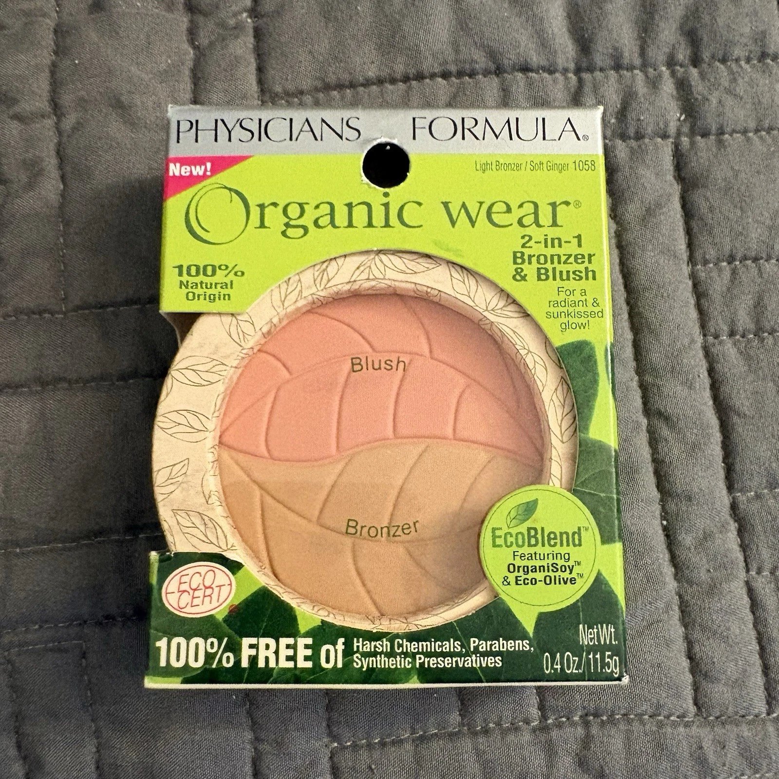 Physicians Formula Organic Wear 2-in-1 Bronzer & Blush Bronzer/Ginger New