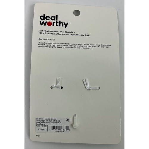 Deal Worthy USB-A to USB-C Charging Cable Cord 5ft for Mobile Phones - Picture 3 of 3