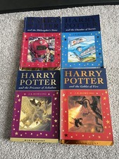 Harry Potter Books 1-4 - 3 Books FIRST PRINTS 1/1 Celebratory Edition Paperbacks