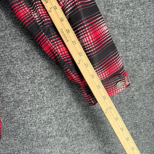Liquid Mountain Casual Mens Medium Snowboard Ski Hooded Jacket Black Red Plaid image 12