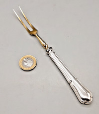 Vintage EPNS Silver & Gold Plated Cocktail / Olives / Pickle/ Lemon Fork Dubarry