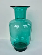 Rare 1970 BLENKO SURF GREEN Glass  Floor Vase  7048 Joel Myers