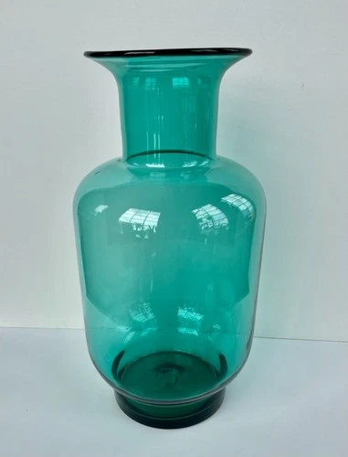 Rare 1970 BLENKO SURF GREEN Glass  Floor Vase  7048 Joel Myers