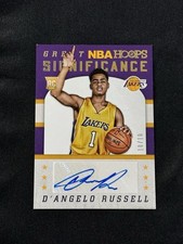 D’Angelo Russell 2015-16 NBA Hoops Gold Rookie Auto #/10 RC Great Significance 