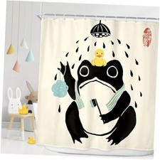 Funny Frog Shower Curtain Bathroom Set 71"W x 71"L Pack of 1 A-funny Frog