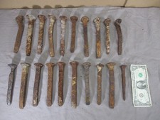 20 Antique Steel Railroad Spikes  Forging From Northern Central Railway