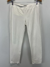 Eileen Fisher Washable Crepe Slim Ankle Pants Sz Small Women  s Bone Pull On