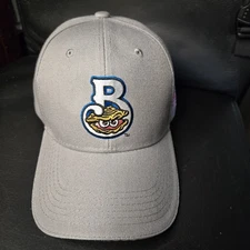 Biloxi Shuckers Baseball Hat Grey Conecuh Sausage Stadium Sponsored Adjustable