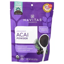 Navitas Organics Organic Acai Powder 8 oz 227 g B Corp, BPA-Free , Gluten-Free,