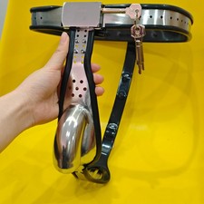 Male Chastity Belt Cage Lock Adjustable Underwear Bondage Device with Hole BDSM